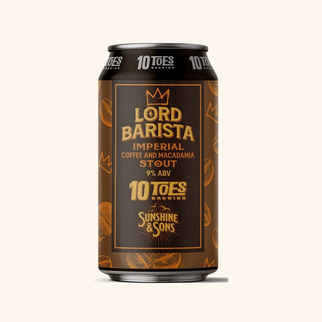10 Toes Brewing "Lord Barista" Imperial Coffee & Macadamia Stout 9%