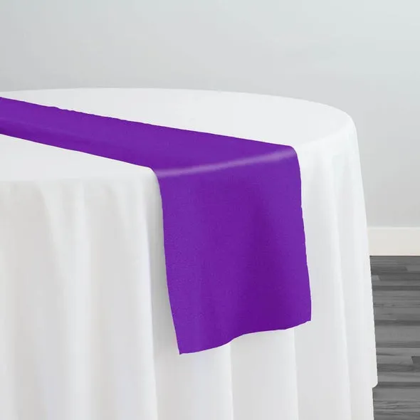 7pcs - Premium Poly (Poplin) Table Runner 14"x108" - Purple 1255
