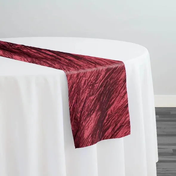 Accordion Taffeta Table Runner in Cherry