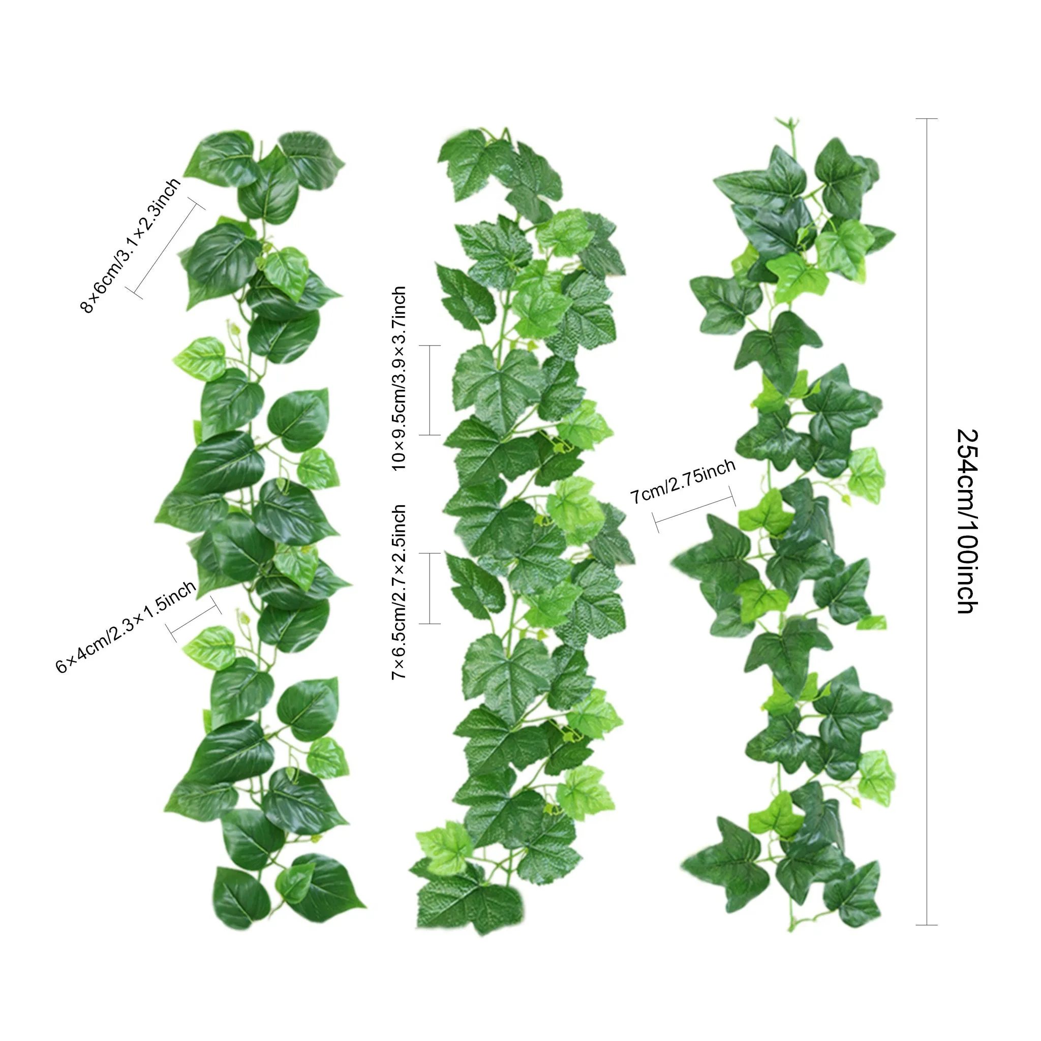 Artificial Hanging Plants Leaf Garland 100"
