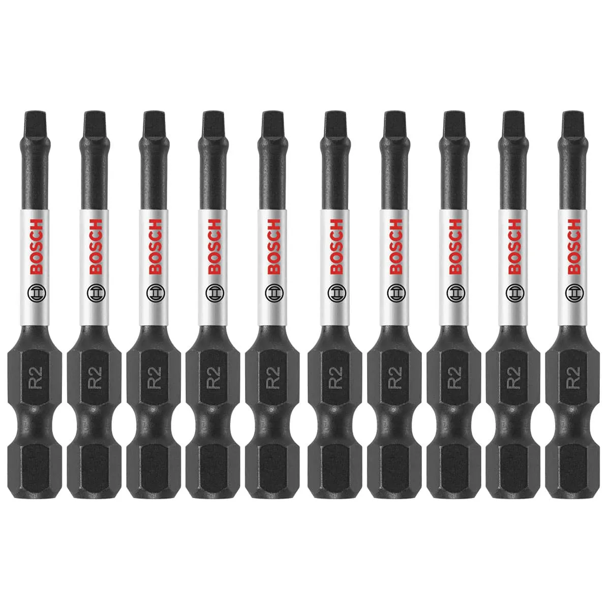 Bosch ITSQ22B 10 pc. Impact Tough 6 In. Square #3 Power Bits (Bulk Pack)