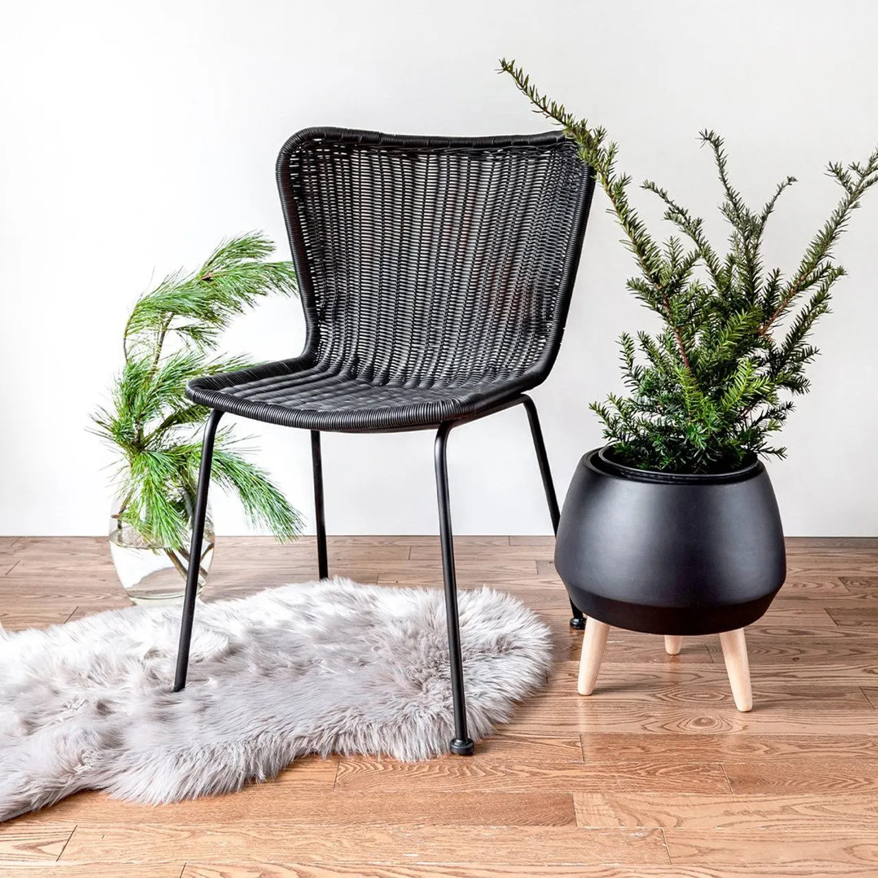 Calabria Wave Dining Chair | Black