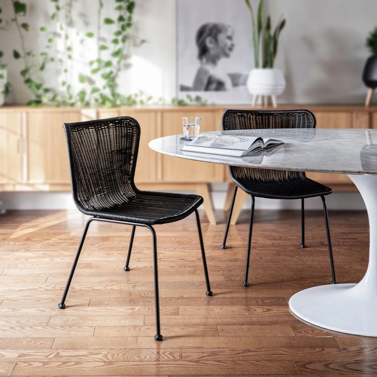 Calabria Wave Dining Chair | Black