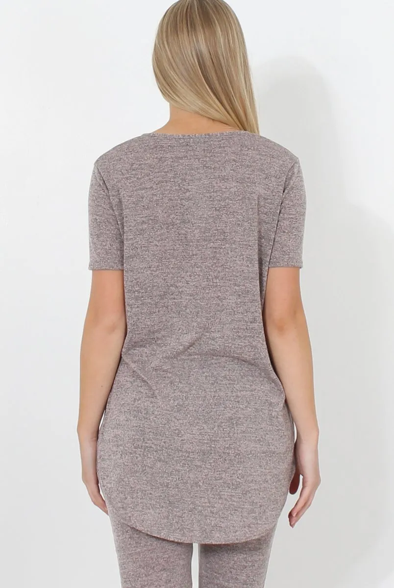 Cat Pink Zip Detail Top