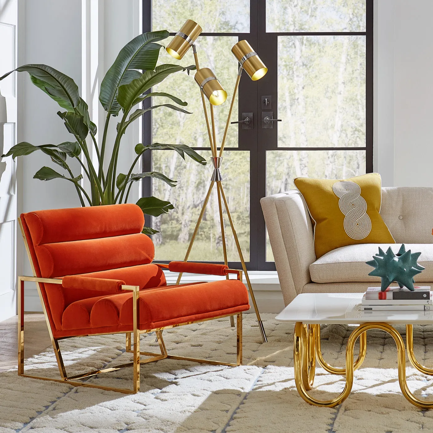 Channeled Goldfinger Lounge Chair