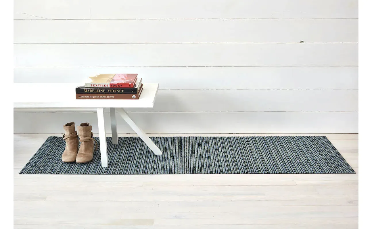 Chilewich Shag Runner Mat - Skinny Stripe - Forest