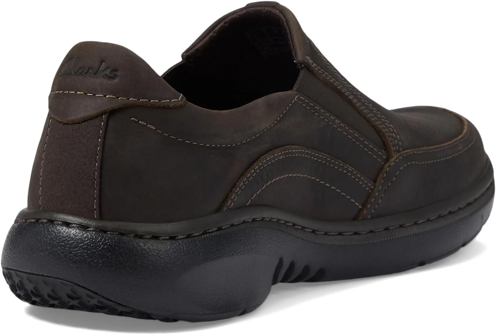 Clarkspro Step Clarks Loafers in Dark Brown Tumbled Leather
