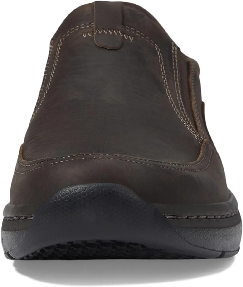 Clarkspro Step Clarks Loafers in Dark Brown Tumbled Leather