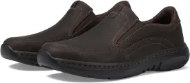 Clarkspro Step Clarks Loafers in Dark Brown Tumbled Leather