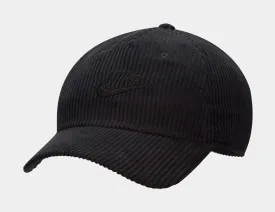 Club Corduroy Strapback Mens Hat (Black)