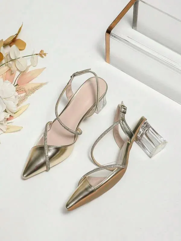 Decor Clear Heeled Court Shoes