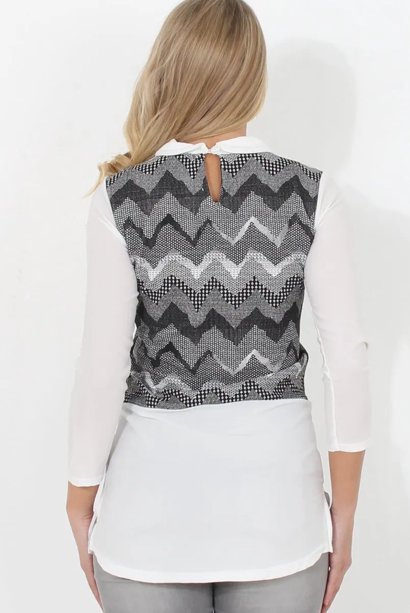 Grey Panel Top - Orlah