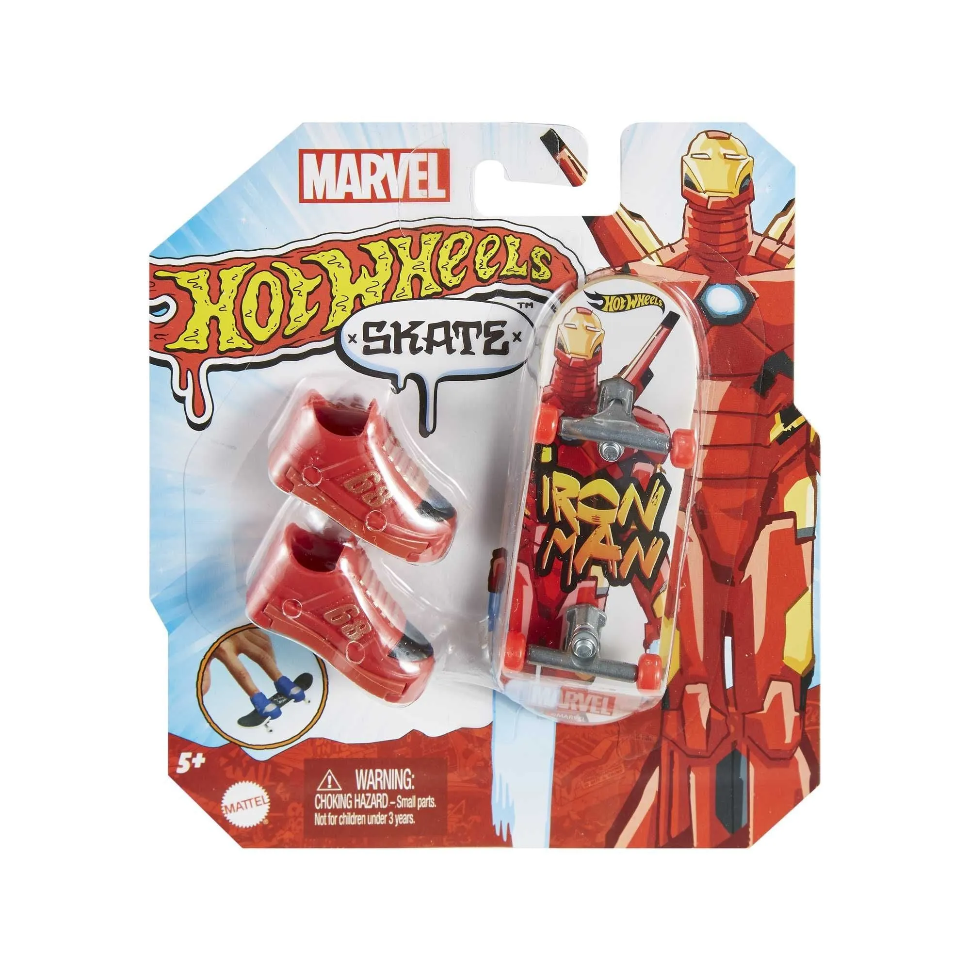Hot Wheel Skate Themed Entertainment Fingerboard   Shoes Marvel Iron Man