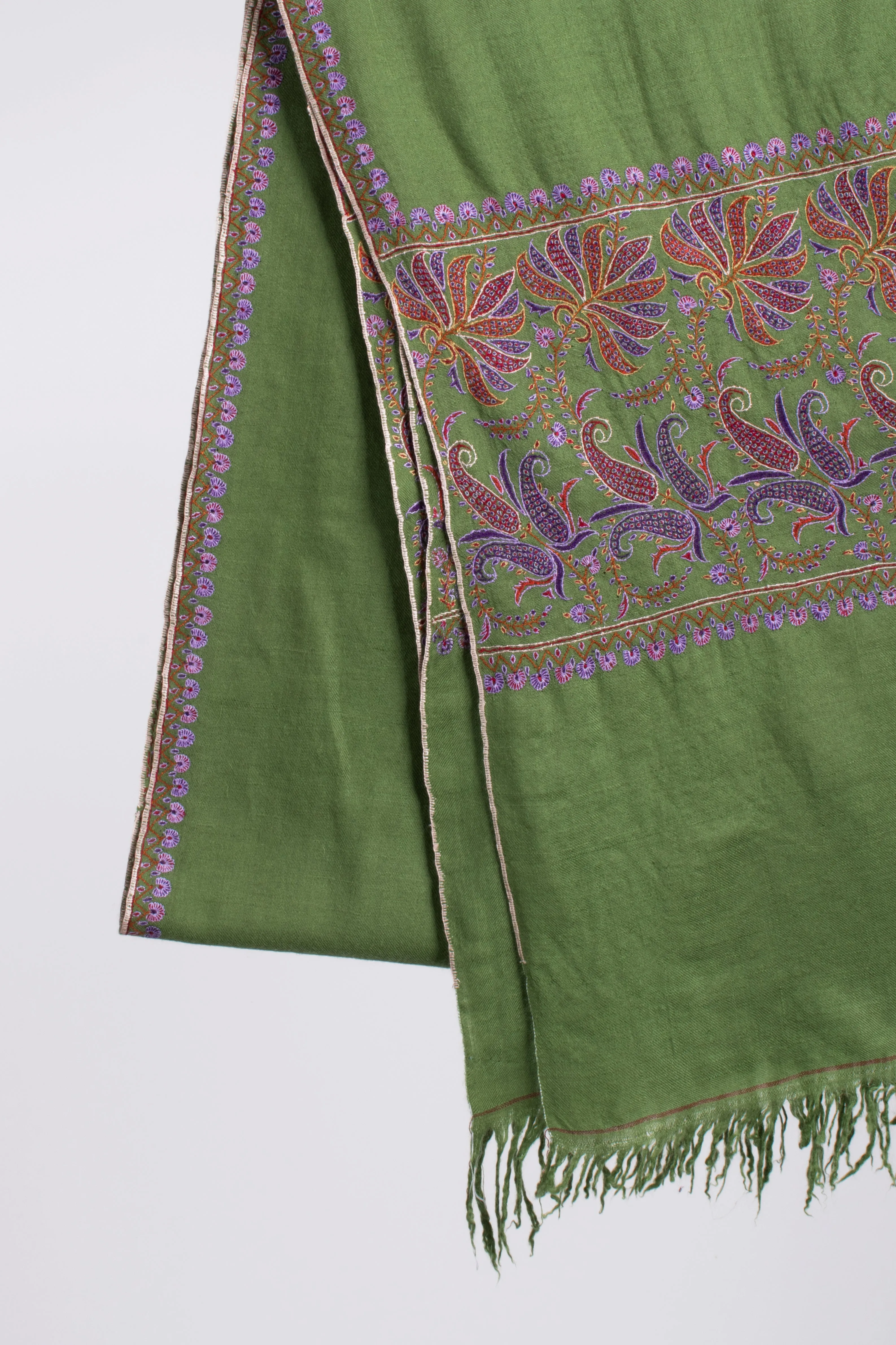 Jade Green Glamorous Pashmina Shawl