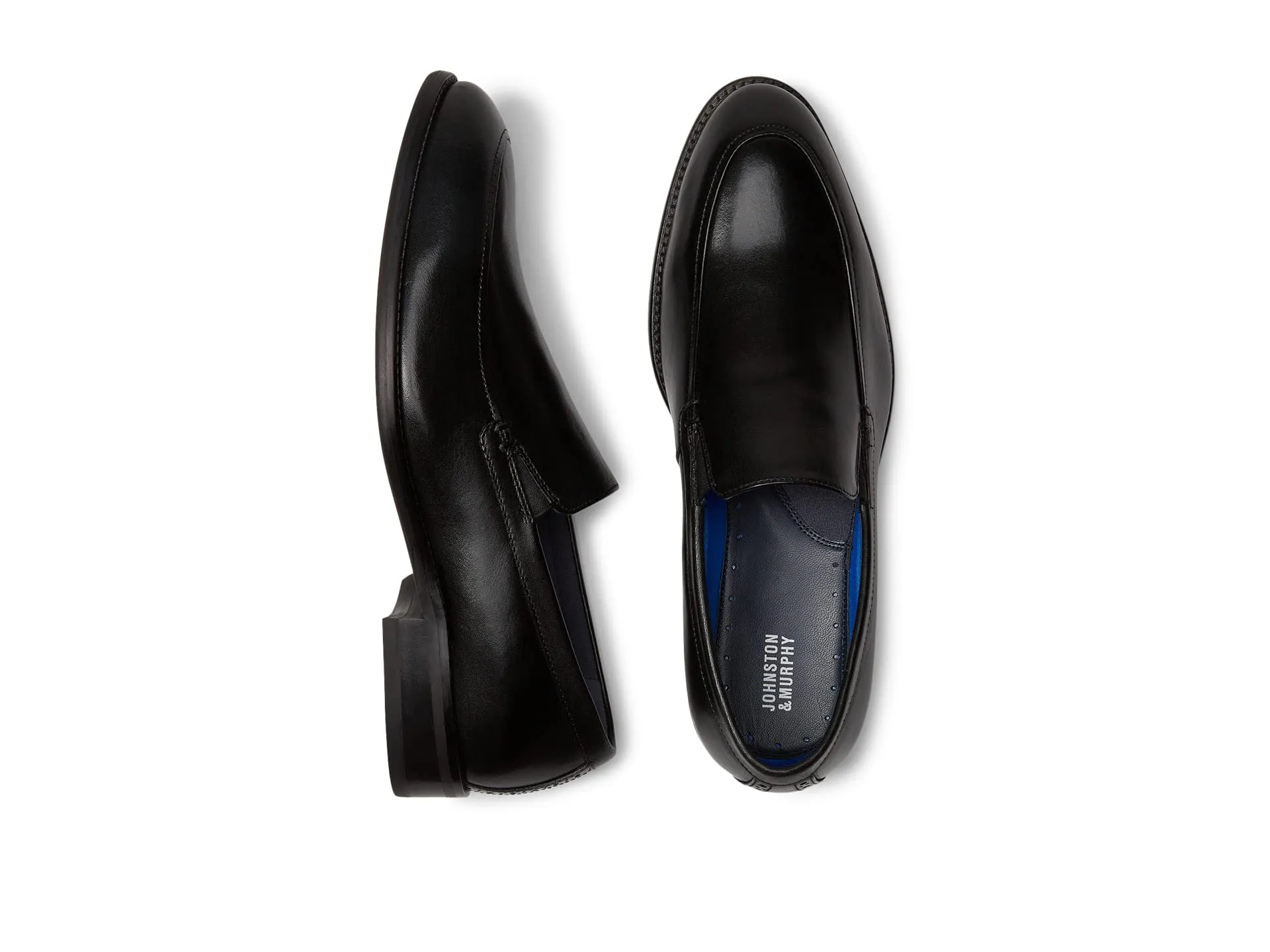 Johnston & Murphy Stockton Venetian loafers, black