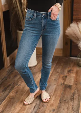 JUDY BLUE MID RISE SKINNY - 82548