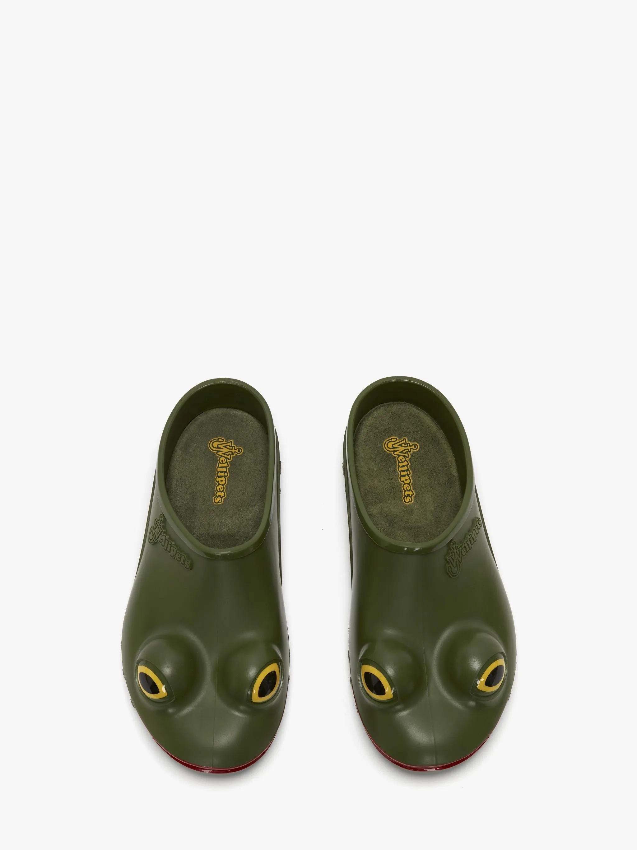 JW Anderson x Wellipets frog loafers, green