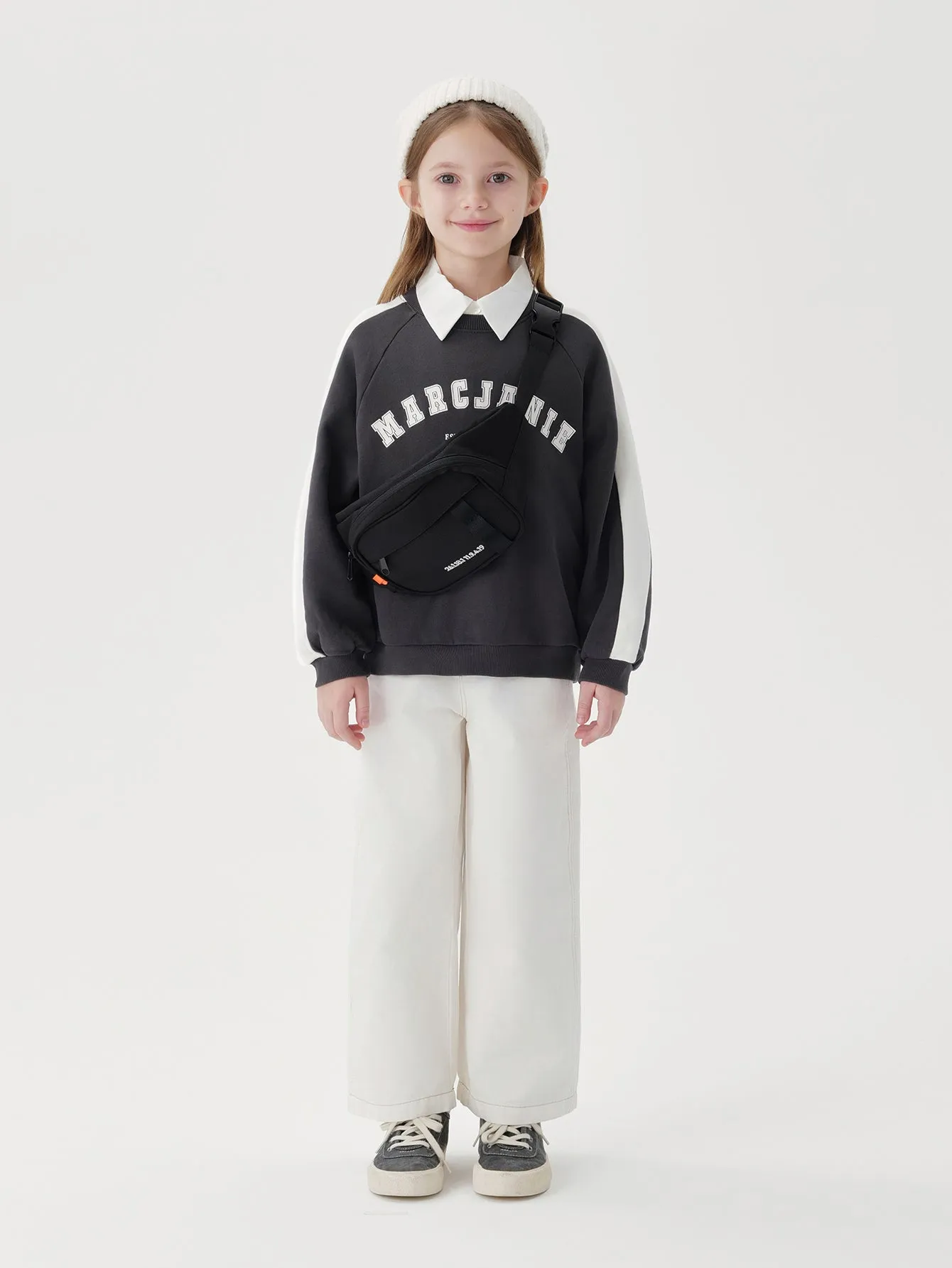 MARC & JANIE Boys Color Block Crew Neck Loose Sweatshirt 240993