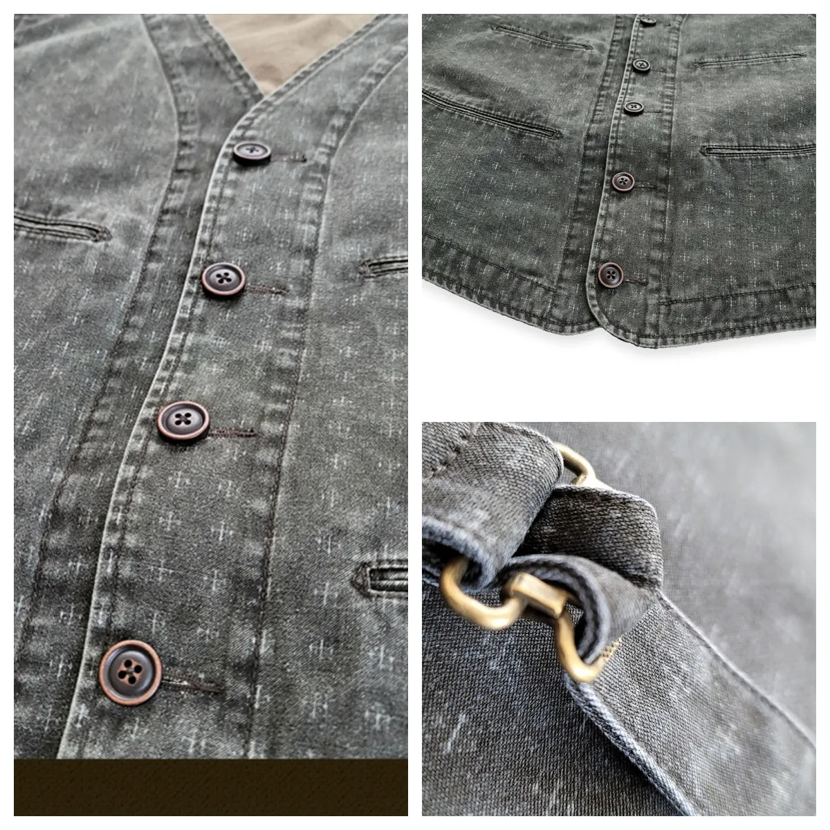 Men's Washed Jacquard Vest