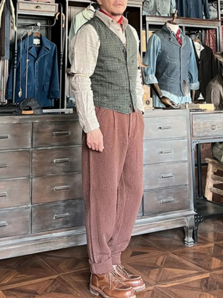 Men's Washed Jacquard Vest