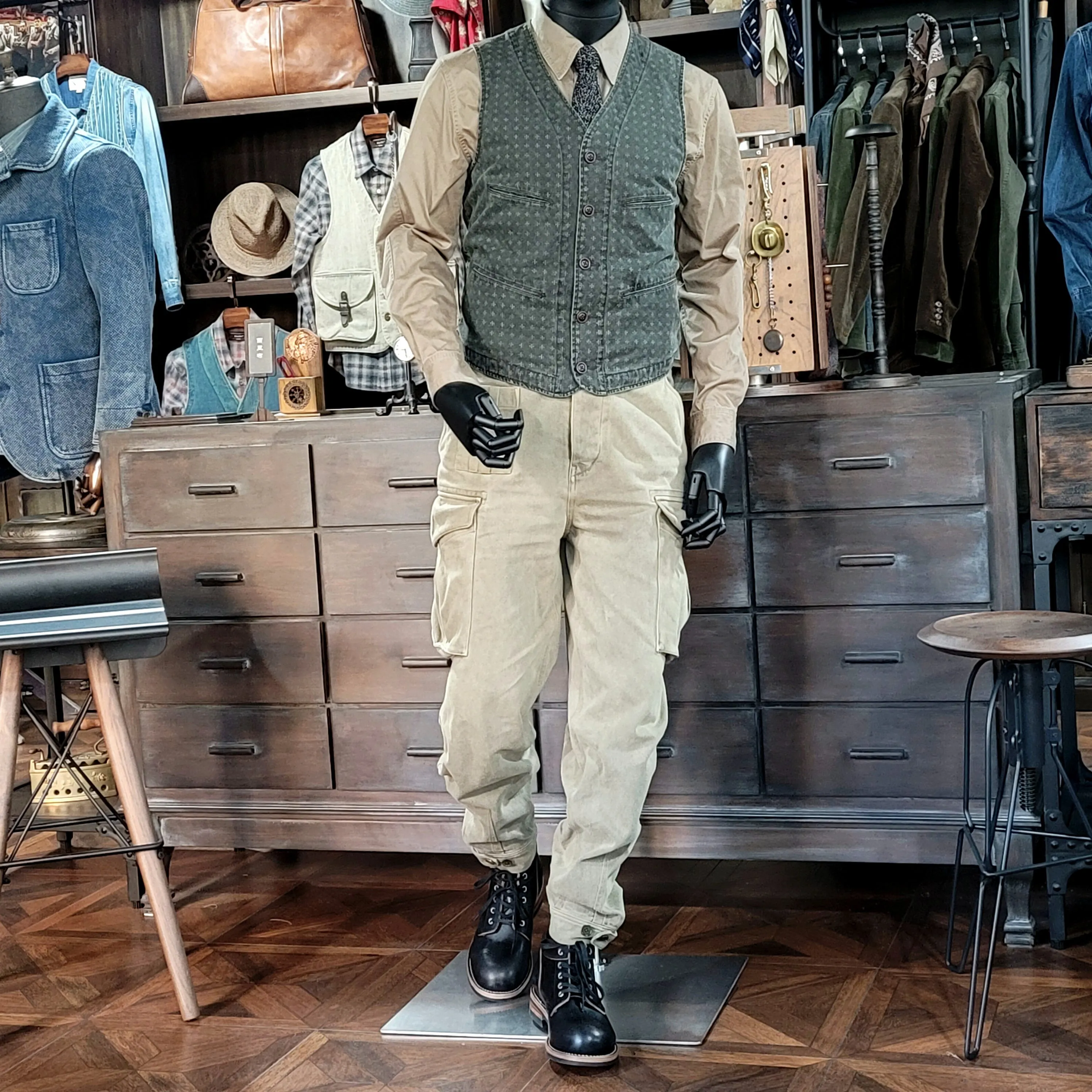 Men's Washed Jacquard Vest