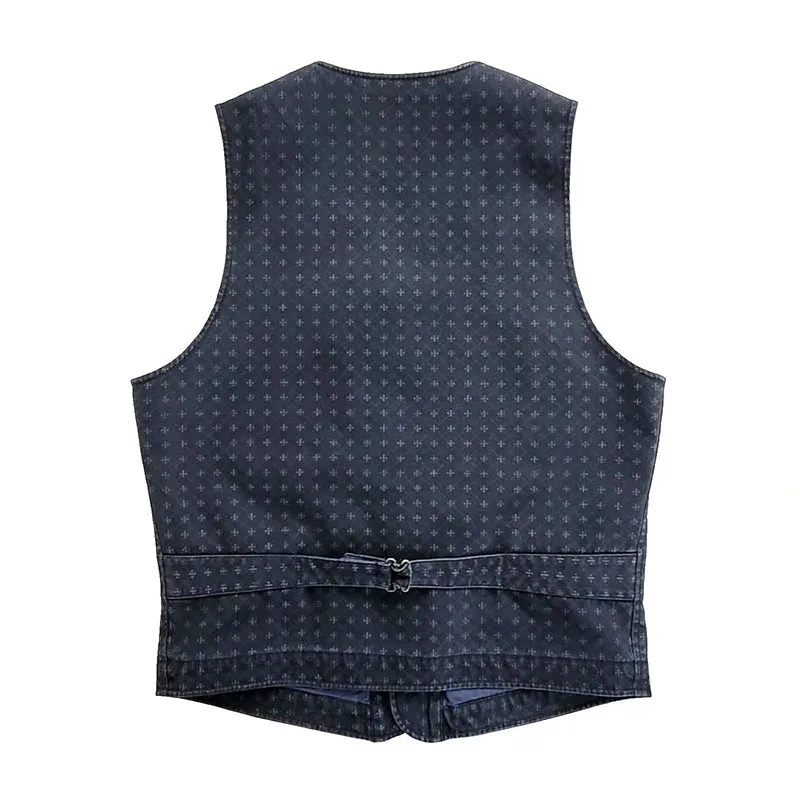 Men's Washed Jacquard Vest