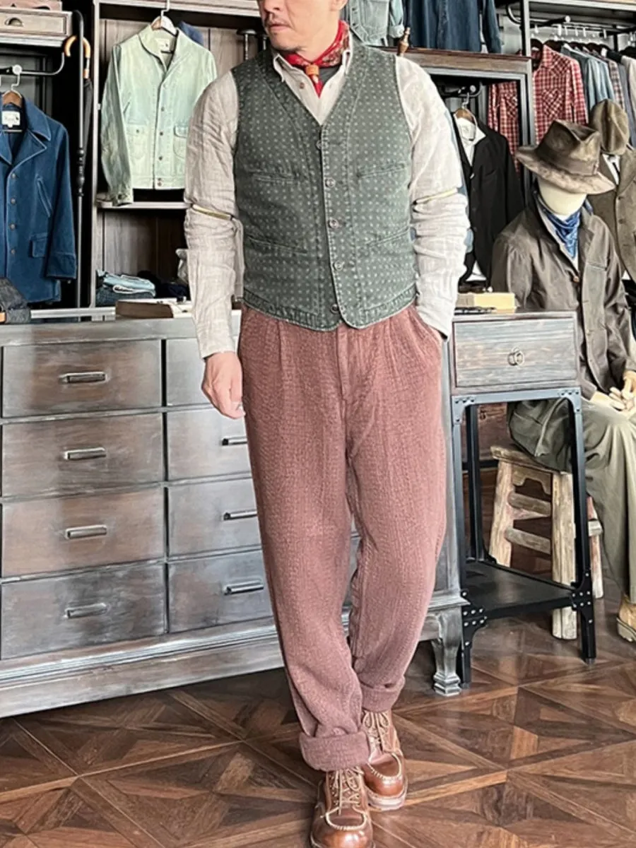 Men's Washed Jacquard Vest