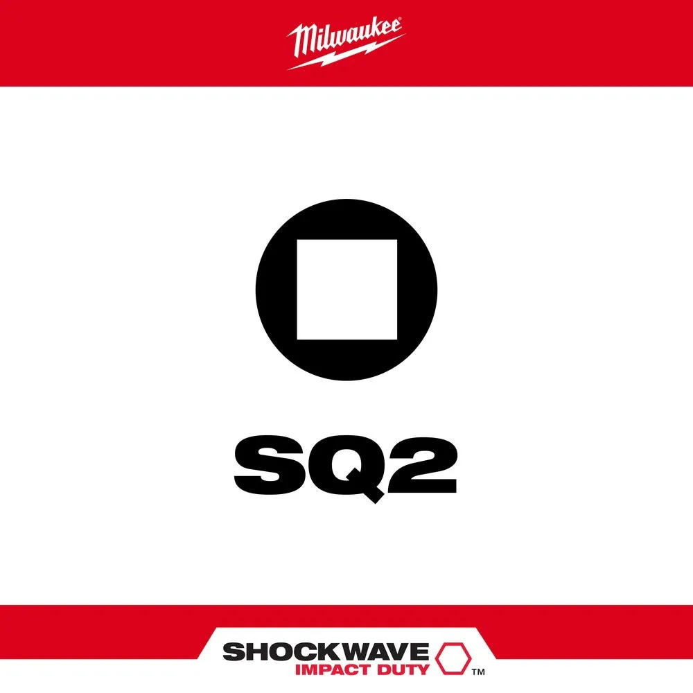 Milwaukee 48-32-4605 SHOCKWAVE 1" SQ2 Impact Bit 5PK