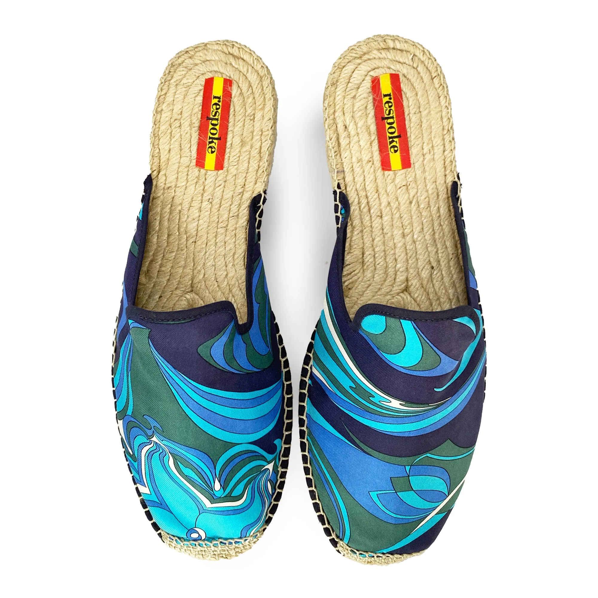 PEPE Blue/Green Mule Espadrilles