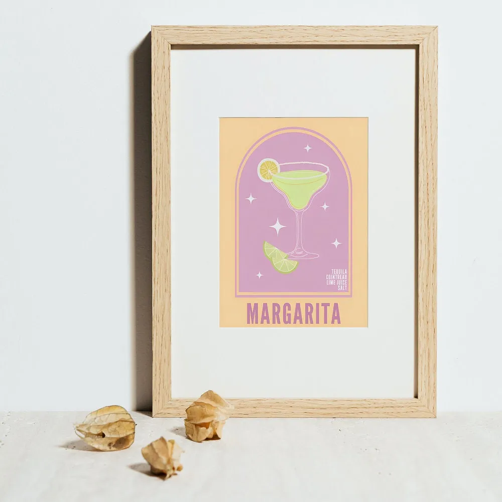 Preppy Cocktail Prints Set Of 4 PRINTABLE ART, Bar Cart Art, Colorful Cocktail Prints With Recipes, Retro Cocktail Posters, Preppy Wall Art