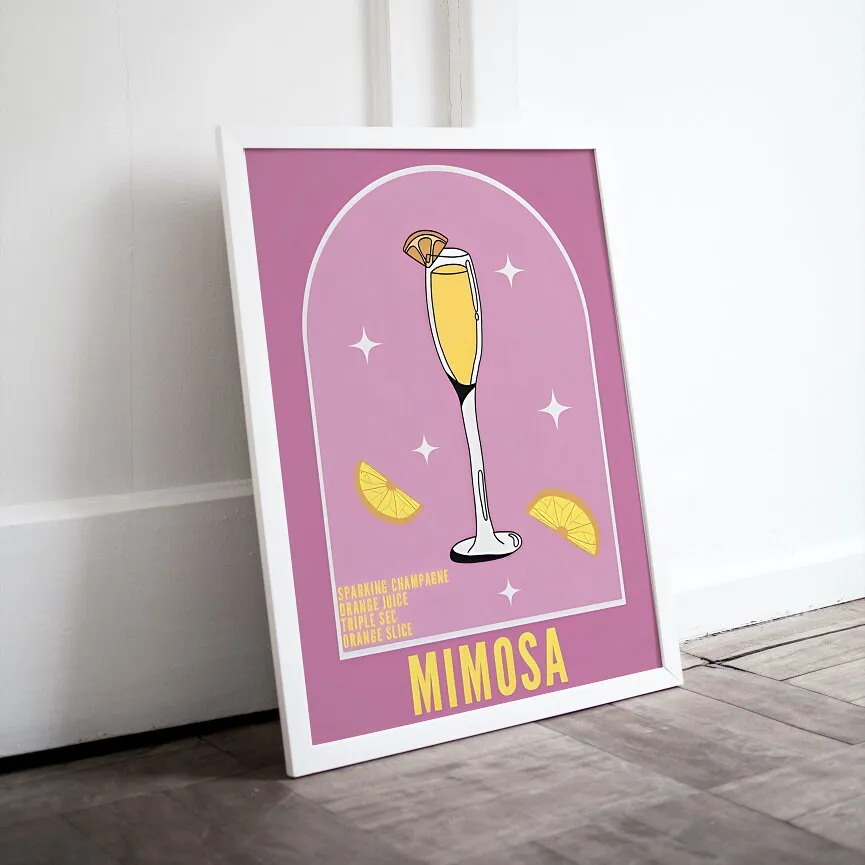 Preppy Cocktail Prints Set Of 4 PRINTABLE ART, Bar Cart Art, Colorful Cocktail Prints With Recipes, Retro Cocktail Posters, Preppy Wall Art