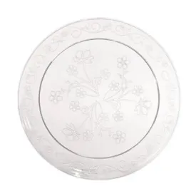 "BULK" D'Vine Plastic Dinner Plate Heavyweight Clear 10"