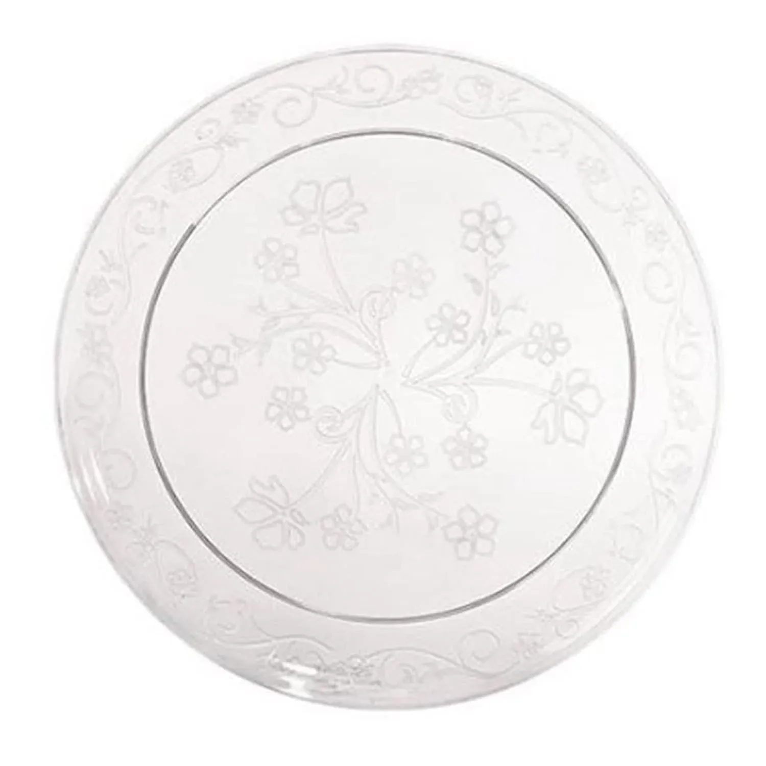 "BULK" D'Vine Plastic Dinner Plate Heavyweight Clear 10"