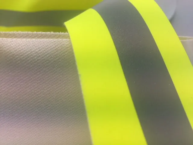 RFY - 50mm Fluorescent Yellow / Silver Tape