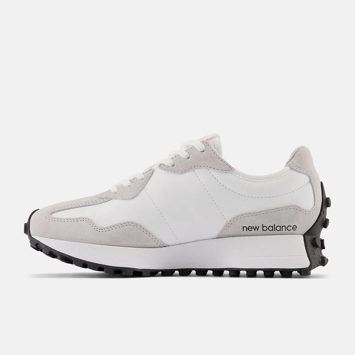 Scarpe Donna NEW BALANCE Sneakers 327 in Suede e Nylon colore White Rain Cloud e Pink Haze