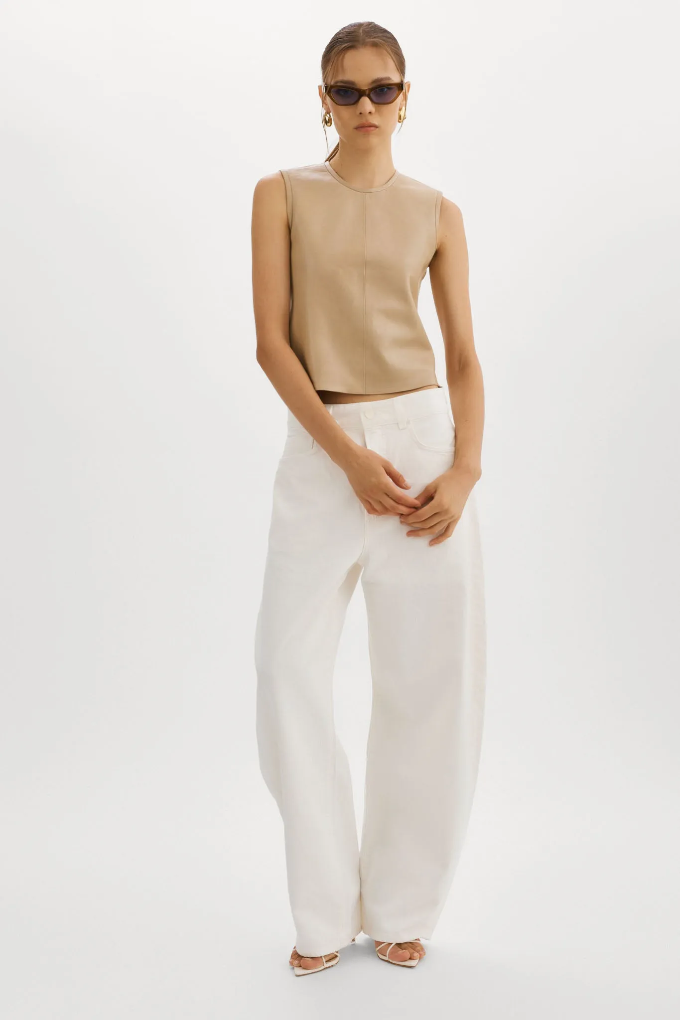 SOFIA | Leather Shell Top