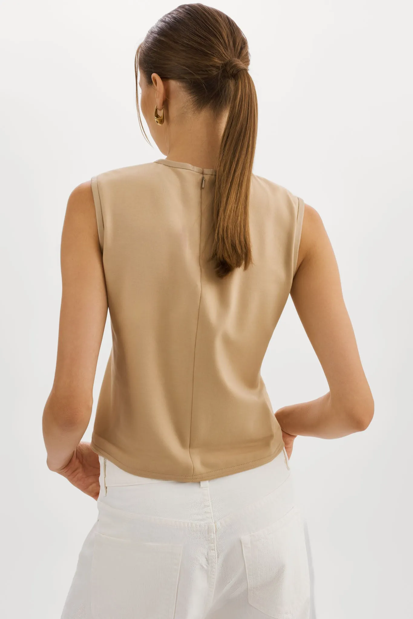 SOFIA | Leather Shell Top