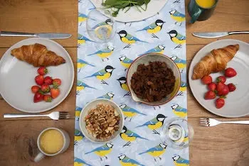 Table Runner - Blue & Great Tit