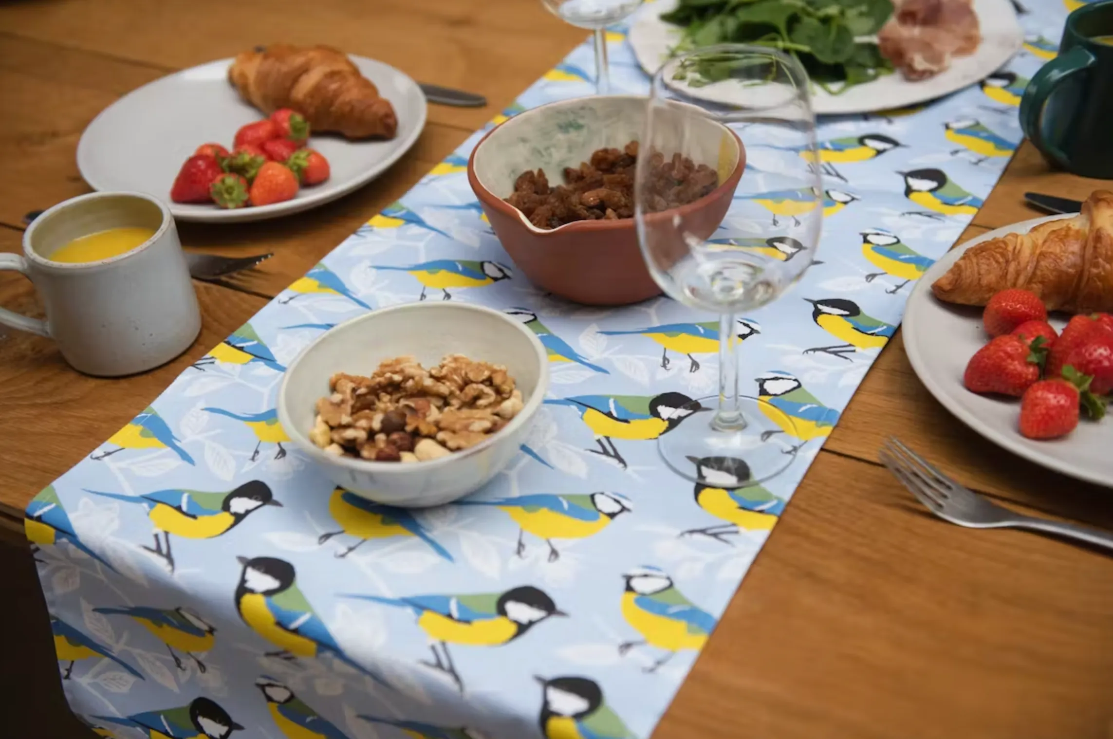 Table Runner - Blue & Great Tit