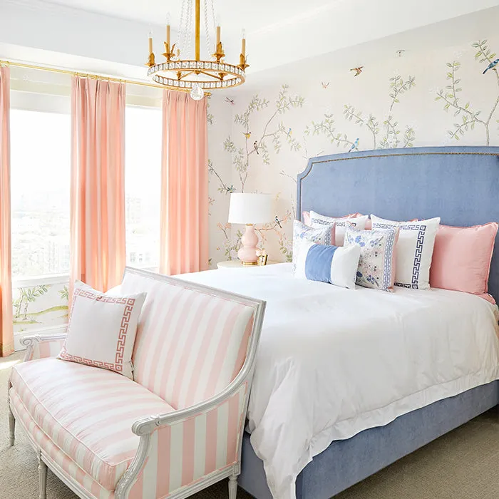 Velvet Broad Stripe Pillow in Eventide