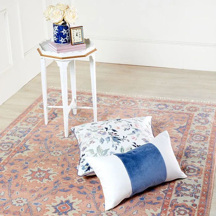 Velvet Broad Stripe Pillow in Eventide