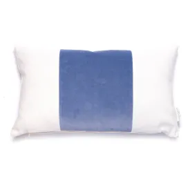 Velvet Broad Stripe Pillow in Eventide