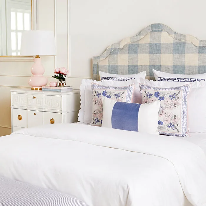 Velvet Broad Stripe Pillow in Eventide